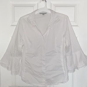 Flare sleeve button up blouse